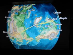 CX841 - JFK->HKG - Flying over north pole