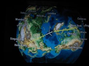 CX841 - JFK->HKG - Flying over north pole
