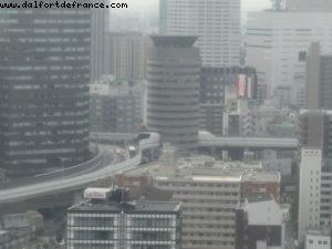 Motorway going inside a building -Osaka