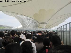 Waiting in line early morning - Shanghai Expo, China