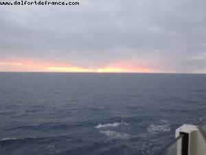 Sunset - Our Aquatheater Suite #8330 - Our 39th Atlantis cruise (Allure of the Seas)