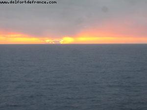 Sunset - Our Aquatheater Suite #8330 - Our 39th Atlantis cruise (Allure of the Seas)