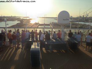 Crossing the lock between the Canal and the Sea - Amsterdam - Our 47th Atlantis cruise (Celebrity Constellation)