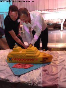 Big Surprise cake to celebrate our 50th Atlantis - Atlantis Alumni Party - Our 50th Atlantis cruise (Celebrity Equinox)