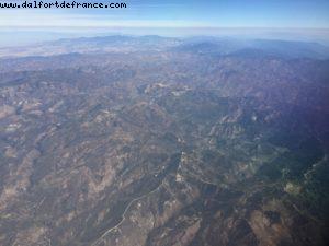Survole de la Californie - AA270 HNL->LAX (août 2015)