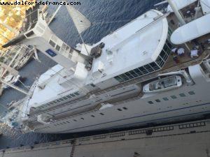 Club Med 2 docked next to us - Our 53rd Atlantis Cruise (Celebrity equinox)