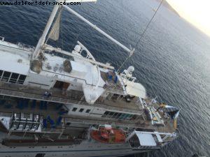 Club Med 2 docked next to us - Our 53rd Atlantis Cruise (Celebrity equinox)