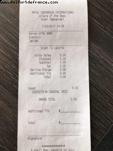 Izumi Restaurant Japonais - Notre 61eme croisière Atlantis (à bord de l'Allure of the Seas)