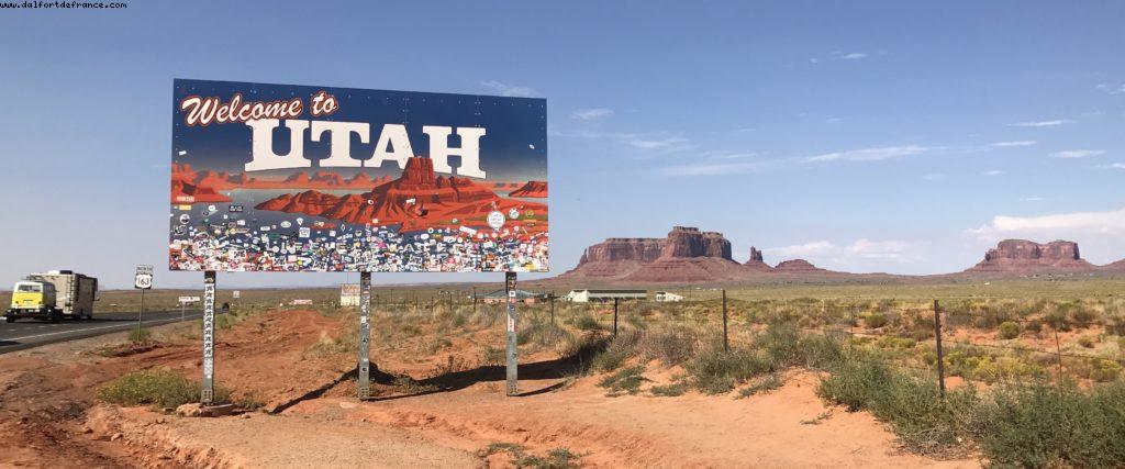 Frontière entre l'Arizona et l'Utah