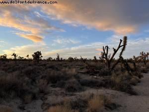 Driving in the desert from Palm Springs to Las Vegas