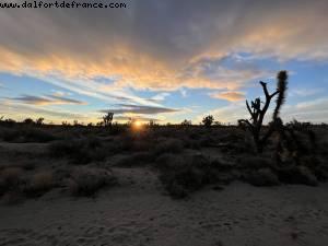 Driving in the desert from Palm Springs to Las Vegas