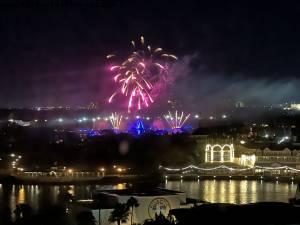 Epcot fireworks - view from our room - Dolphin Hotel - Orlando, Florida