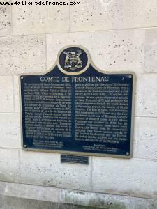 Plaque en hommage au Compte de Frontenac - St Germain en Laye castle, France