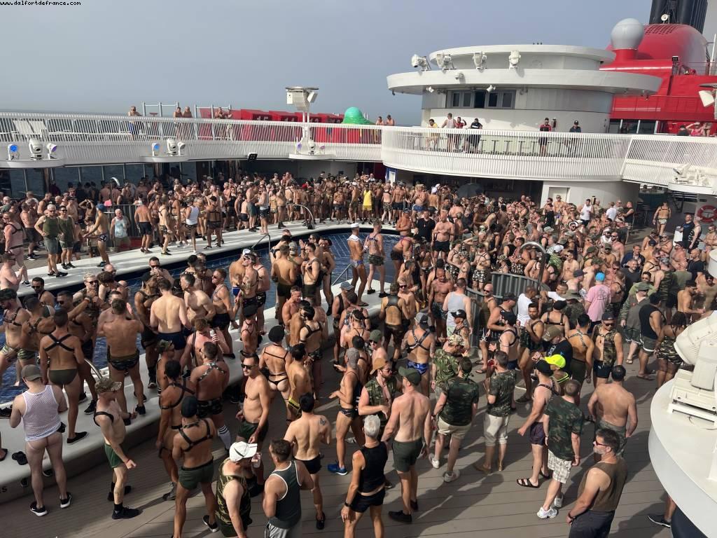 Dog Tag tea dance - Virgin Valiant Lady - Atlantis Spanish med cruise
