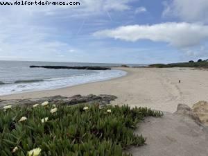 Driving along Pacific coast from San Francisco to Santa Cruz, California